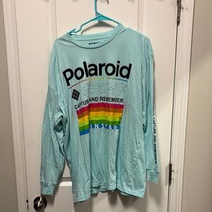 Polaroid Kids Light Mint Long-Sleeve Graphic Tee with Rainbow xxl